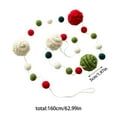 thumbnail image 2 of Festive String Hanging Ornament For Holiday - Wool Circular Christmas Garland For Living Room Seasonal, 2 of 6