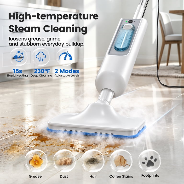 YOMA 6-in-1 Steam Mop with Multiple Accessories photo 2