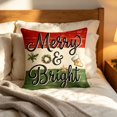 thumbnail image 5 of Zynviq Christmas Decorative Pillow Covers 18x18inch Multicolor Couch Pillow Covers Letters with Zipper Square Cloth, 5 of 6