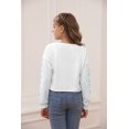 thumbnail image 6 of Sherrylily Girls Kids Crop Tops Long Sleeve Daisy Printed Fashion Pullover, 6 of 6