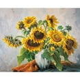 thumbnail image 3 of Krueger, E. 14x12 Black Modern Framed Museum Art Print Titled - SUNFLOWERS, 3 of 5