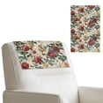 thumbnail image 2 of Xixirimido Red Yellow Roses Pattern Headrest Cover for Recliner Chair Leather Sofa Headrest Cover Head Protector Furniture Protector for Recliner Sofa Slipcovers, 2Pcs, 2 of 7