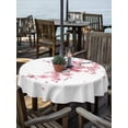 thumbnail image 2 of Outdoor Tablecloth with Umbrella Hole Zipper Pink Flower Round Tablecloth 60" Waterproof Outside Table Cloth Spring Summer Botanical Floral Branches Patio Table Cover Tablecloths for Picnic Party, 2 of 8