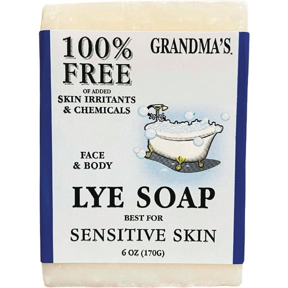 1PACK Grandma's 6 Oz. Face & Body Lye Bar Soap