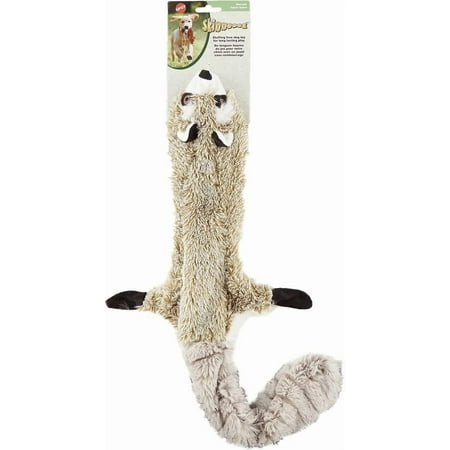 SPOT Skinneeez Raccoon Stuffing-Free Dog Toy, 23 Inch, Soft Plush Tug Toy with Two Squeakers for Medium and Large Dogs – Mess-Free Interactive Chew Toy