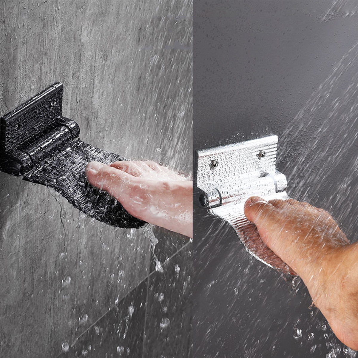 Shower Foot Rest Bathroom Footrest Wall Mounted Bath Aluminum Foot Step