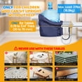 thumbnail image 3 of Orzbow Hook On High Chair with Removable Dining Tray, Baby Table Booster Seat, Easy Clip on Table Feeding High Chair for Travel, Restaurant and Home, Blue, 3 of 8