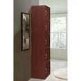 thumbnail image 4 of Hodedah 5 Shelf Home Enclosed Organization Storage Cabinet, Mahogany, 4 of 6