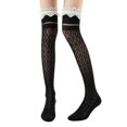 thumbnail image 2 of BRICH Long Socks with Lace Trim Cute over Knee Highs for Women Black A, 2 of 5