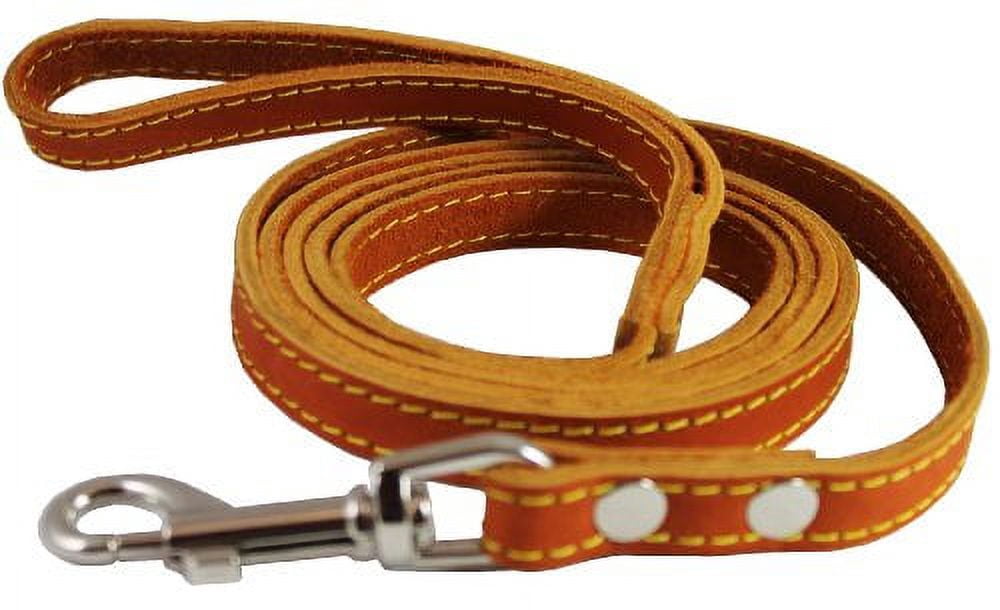 Genuine Thick Leather Classic Dog Leash 5/8" Wide 6 Ft, Medium, Large