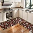 thumbnail image 3 of Kitchen Rugs Sets Of 2,Brown Skull Rose Pattern Anti Fatigue Kitchen Mat Rugs Non Slip Washable,Decorative Kitchen Floor Mats for Kitchen,Sink,Laundry,17"X47", 3 of 5