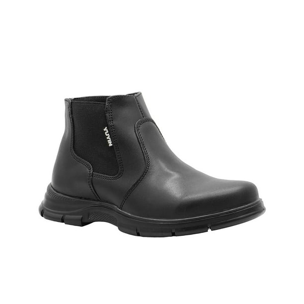Botin Escolar Piel Para Niño Yuyin® Color Negro negro 16.5