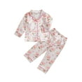 thumbnail image 1 of Gupgi Little Girl Easter Sleepwear 2pcs Spring Kid Pajamas Bow Rabbit/Egg Bunny Long Sleeve Tops Long Pants, 1 of 9