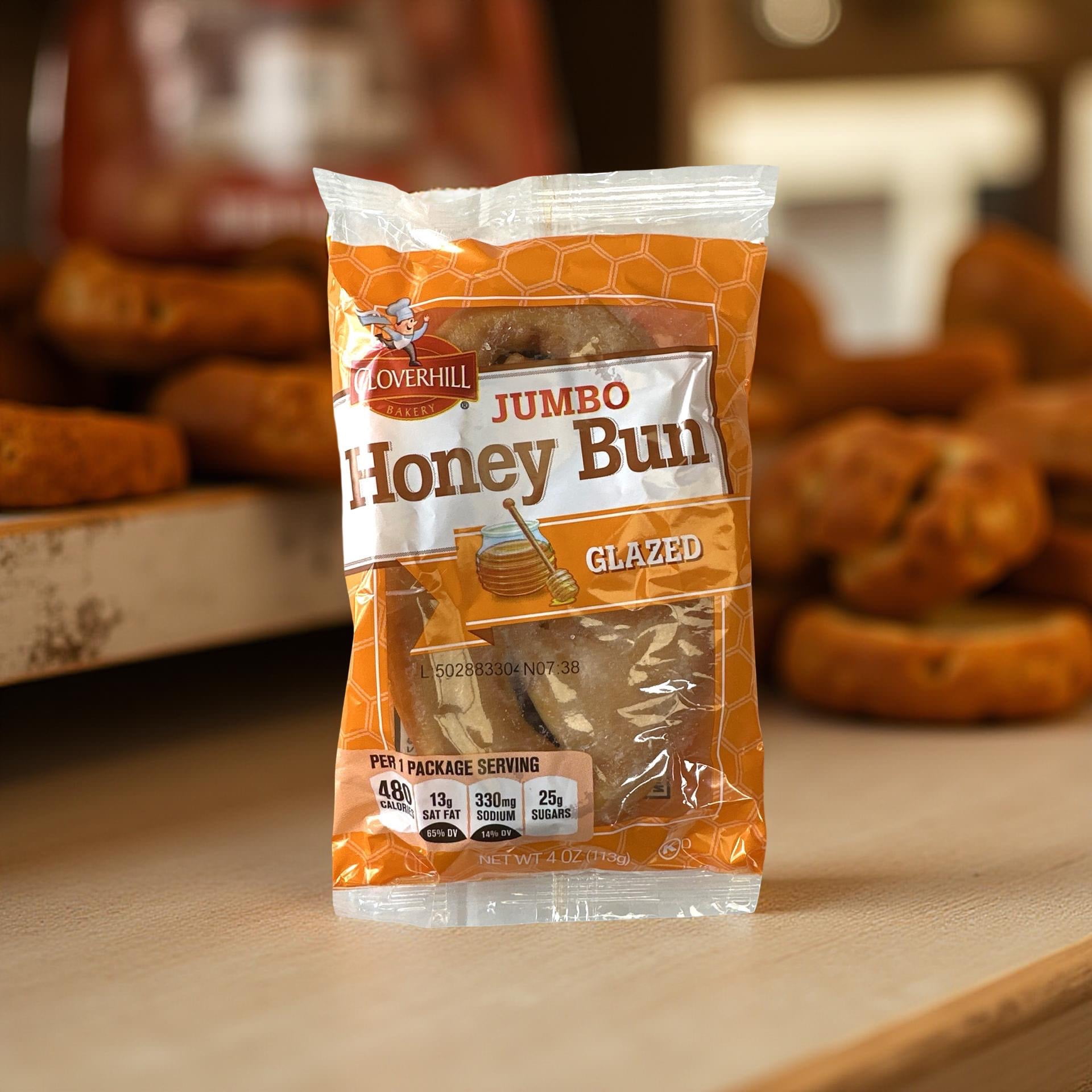 (3 pack) Cloverhill Jumbo Glazed Honeybuns | Individually Packaged | 12 Pack