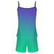 thumbnail image 4 of Sexy Pijama Conjunto para las Mujeres Gradiente Eslinga sin Mangas Tanque Empalme Pantalones Cortos Casual Pijamas Conjunto, Poliéster, 4 of 5