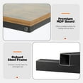 thumbnail image 5 of FDW C Shaped End Table with Adjustable Feet,Bedroom,Bedside,Brown, 5 of 7