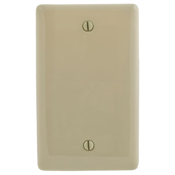 25 Hubbell Wiring NPJ13I Ivory Nylon Mid-Size Flush-Mount 1-Gang Blank Cover Wallplates