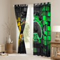 thumbnail image 3 of Manfei Kids Gamepad Controller Curtains Pack of 2 (42x84 Each),Console Video Game Curtains Blackout,Yellow Green Buffalo Bedroom Curtains For Boys,Luxury Bedroom Decor, 3 of 6