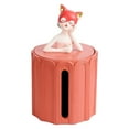 thumbnail image 1 of Girl Statue Tissue Box Covers Tissues Holder Case Decoration Orange Red, 1 of 8