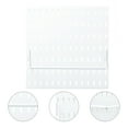 thumbnail image 1 of OULII Pegboard Wall Mount Kitchen Storage Rack 1Set 11x11in White Plastic Tool Organization For Home, 1 of 8