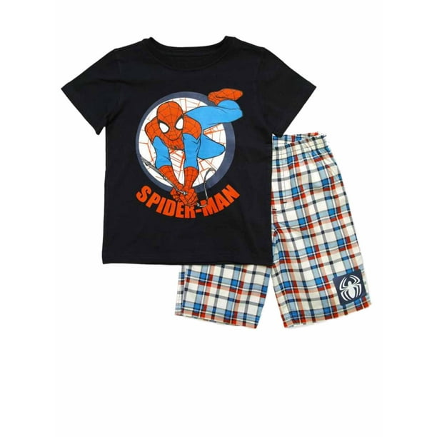 spiderman t shirt and shorts