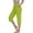 Green, variant on AherBiu Kid Girls Clothes Capri Yoga Pants Elastic High Waisted Straight Leg Stretch Capris with Pockets