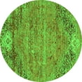 thumbnail image 1 of Ahgly Company Indoor Round Abstract Green Contemporary Area Rugs, 4' Round, 1 of 1