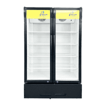 Cooler Depot39 inch, 21 cu. ft, Commercial Refrigerator Merchandiser, 2 glass door cooler, NSF Certified.