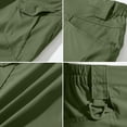 thumbnail image 5 of Men's Quick-drying Cargo Shorts with Multiple Pockets and Adjustable Waistband Featuring Tactical Design for Hiking Trails Outdoor Adventures Game Days Army Green L, 5 of 7