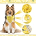 thumbnail image 3 of Bandana reversible, 5 piezas, triangular, estilo floral, bandana cuadrada suave, ajustable para mascotas, 3 of 4