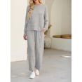 thumbnail image 5 of Cueply Lounge Sets for Women 2 Piece Outfits Sweatsuits Set Long Sleeve Wide Leg Pants with Pockets, 5 of 8