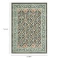 thumbnail image 3 of Mainstays Persian Border Medallion Loop Print Gray Aqua Indoor Area Rug, 5' x 7', 3 of 7
