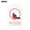 thumbnail image 3 of Monstrate 100 Uds. De etiquetas Kraft DIY, etiquetas de Feliz Navidad, etiquetas colgantes de papel para envolver regalos, tarjetas de papel de Papá Noel, Kits de decoración para fiestas 6# Monstrate HA000503-06B, 3 of 6