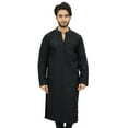 thumbnail image 6 of Atasi Men's Black Kurta Pyjama Set Ethnic Tunic Punjabi Long Shirt-Medium, 6 of 7