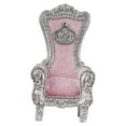 thumbnail image 3 of Kokiya 1/12 Dollhouse Single Sofa Simulated for Decoration Fairy Garden Accessories pink and argent, 3 of 9