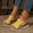 thumbnail image 3 of Mepaouo Espadrilles Wedge Sandals for Women Open Toe Platform Slide Sandal Casual Summer Beach Shoes, 3 of 8