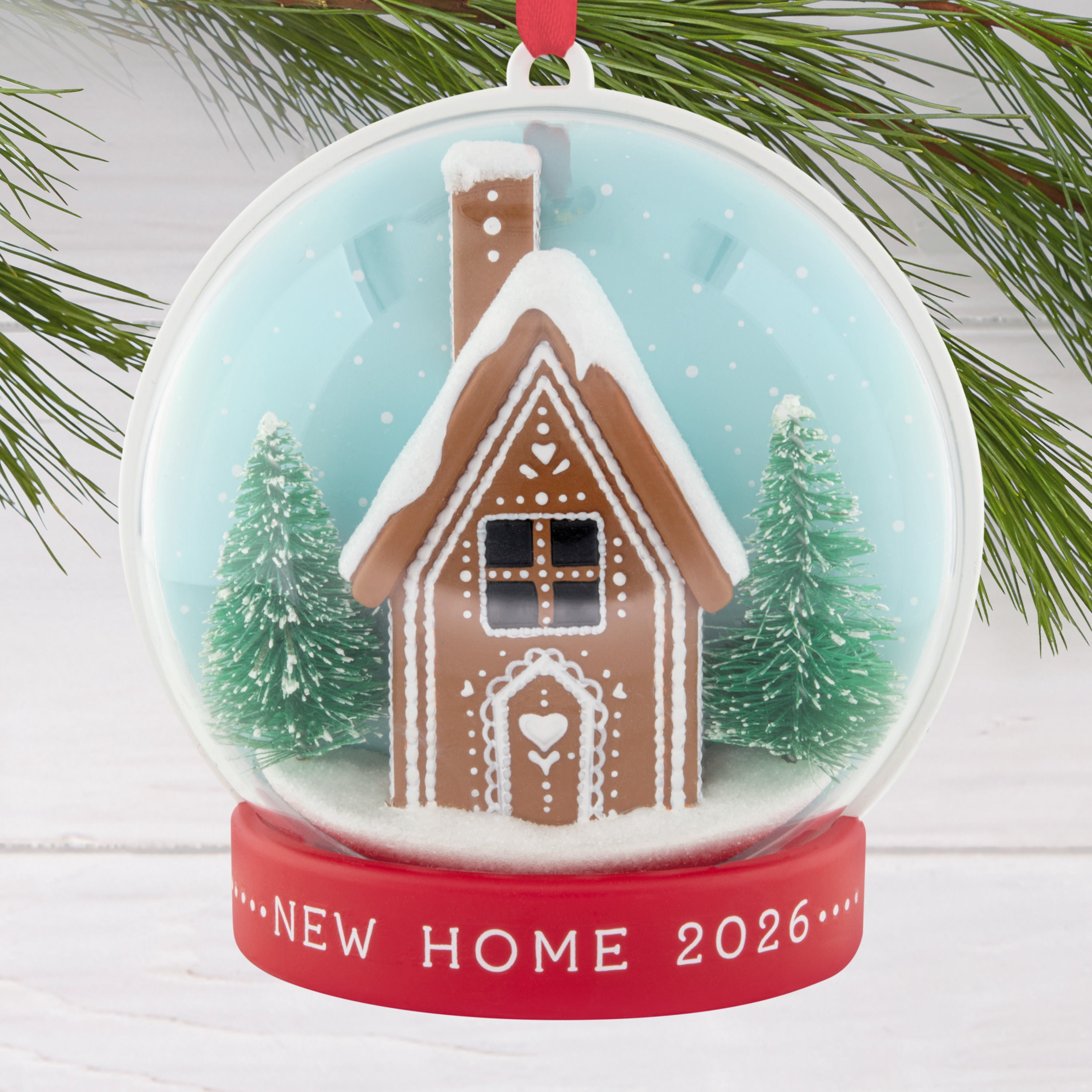 Hallmark Ornament (Gingerbread House Snow Globe New Home 2026), 1 Count