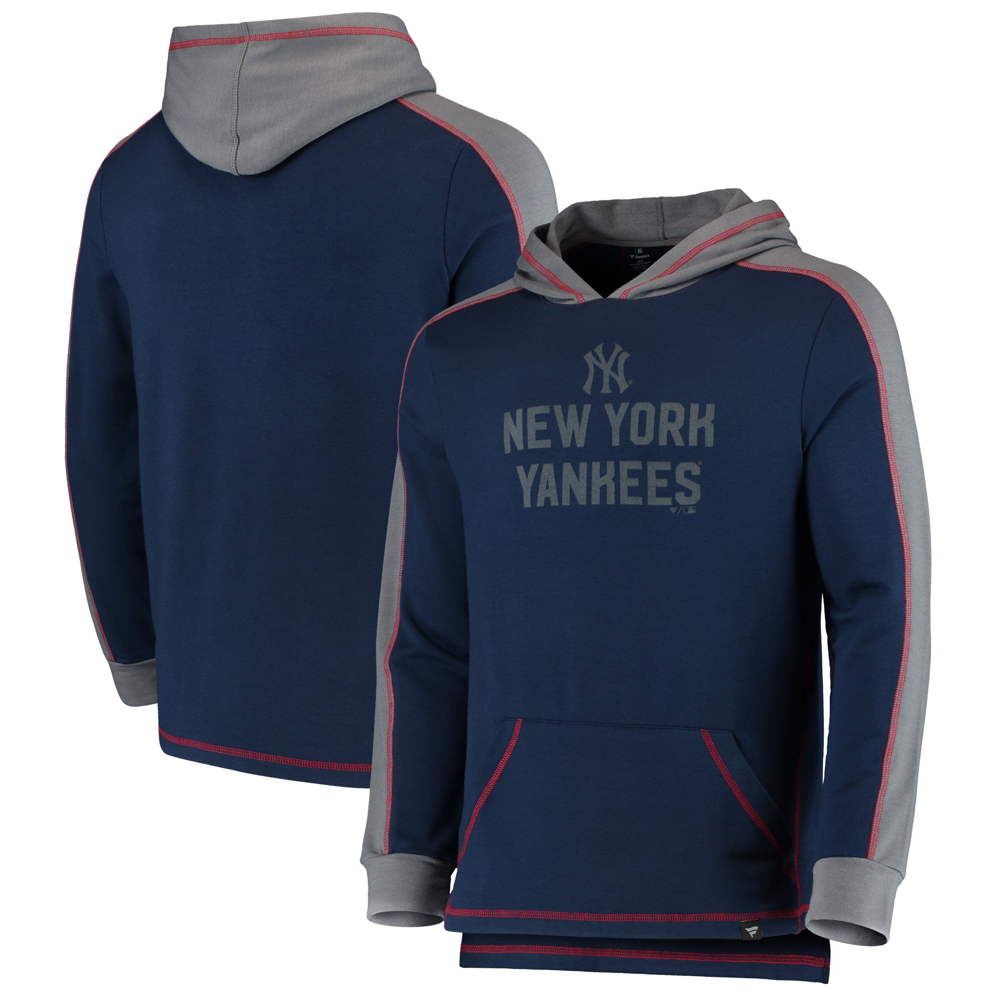 New York Yankees Fanatics Branded Iconic Colorblock Pullover Hoodie ...
