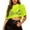 Light Green, variant on Womens T-Shirt Short Sleeve Top Black 3D Mesh Stand Collar Cropped Fit Breathable Relaxed Casual Street Style Club Outings Modern Edgy top