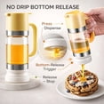 thumbnail image 6 of honey dispenser no drip,12 oz Glass Honey Dispenser with Handle,Bottom Release Syrup Dispenser,Refillable Honey Jar, 6 of 7