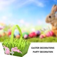 thumbnail image 5 of Dengmore Easter Gift Bucket Green Grass Portable Non-woven Bag Easter Decorations Happy Easter Fabric Baskets Decorative Cloth Organizer Storage Boxes for Home Office, Green, 5 of 9