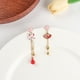 thumbnail image 5 of Pendientes asimétricos con diseño de nicho para mujer, aretes largos con borlas, diseño de animales de dibujos animados de flores a la moda, 5 of 6