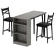 thumbnail image 1 of Yeshouse Juego de mesa de comedor extensible para 2 personas con almacenamiento oculto, mesa y sillas de desayunador para cocinas pequeñas de 3 piezas, cojines tapizados, fácil montaje, 1 of 9