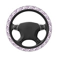 thumbnail image 5 of Cauagu Violets Flowers Print Car Steering Wheel Cover - Universal Car Accessory for Diverse Cars for Steering Wheel with a Diameter of 14.5"-15", 5 of 7