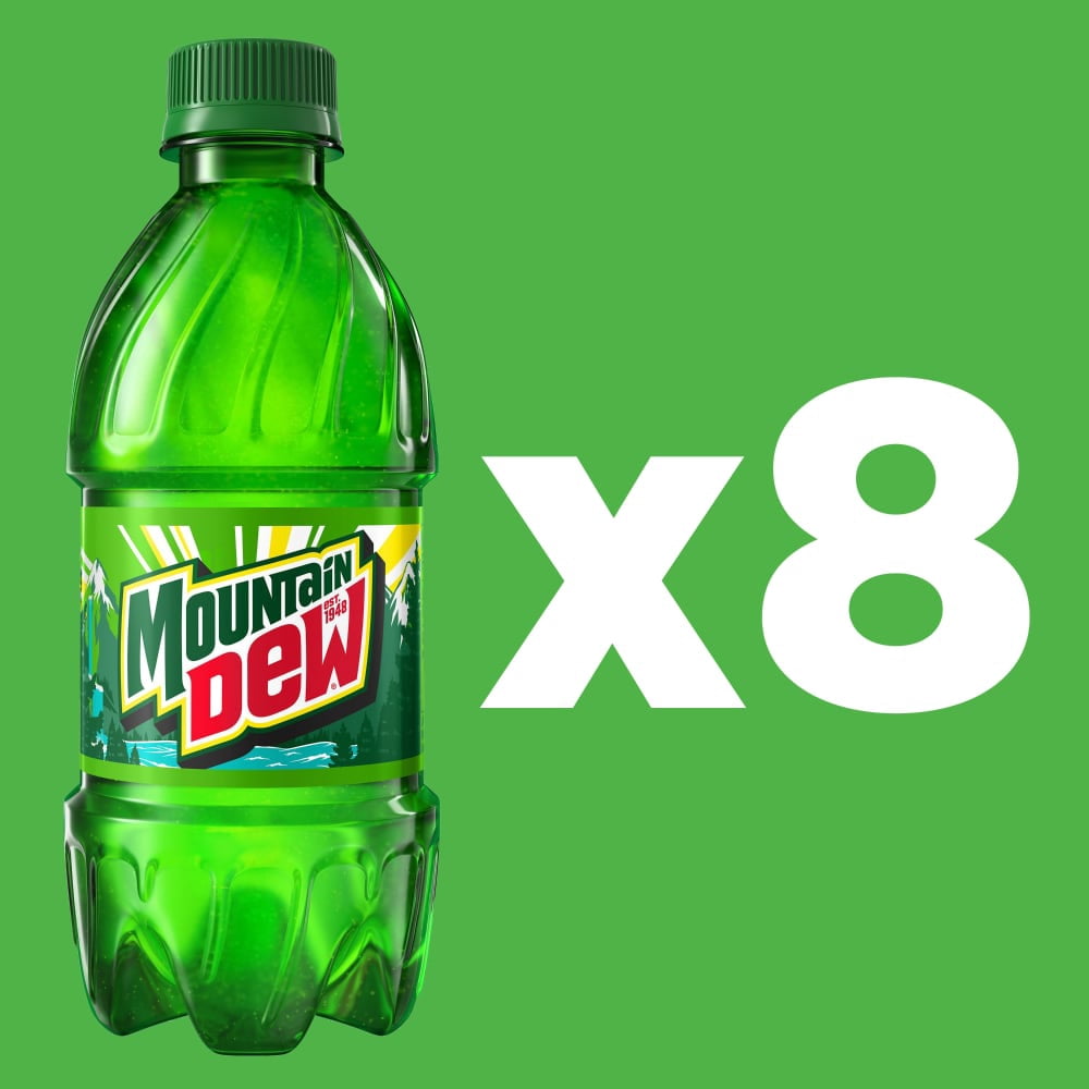 Mountain Dew Soda Bottles 8 CT / 12 fl oz - Pack of 1