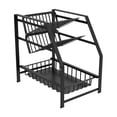 thumbnail image 1 of Organizador de fregadero de cocina con estantes de almacenamiento de acero al carbono para gabinete y lavabo de baño. trapezoidal, 1 of 9