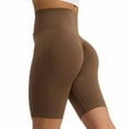 thumbnail image 2 of Summer Plus Size Yoga Shorts for Womens 2025 High Waist Fashion Solid Color Hip Yoga Shorts Sports Yoga Pants, 2 of 3