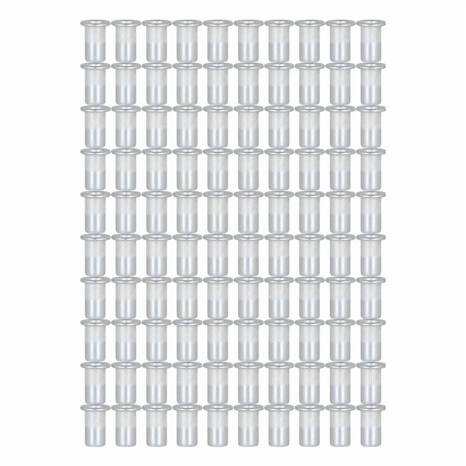 CIRCLE- 100 Pack 10 - 24 Aluminum Sliver Rivet Nut Rivnut Insert Nutsert Sae New