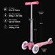 thumbnail image 3 of Patinete Micro Mini Deluxe con purpurina LED ajustable rosa, 3 of 7