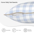 thumbnail image 5 of KLL Blue Checkboard Decorative Throw Pillow Covers Velvet Soft for Couch Sofa Bedroom Living Room Outdoor - 20"x20", 5 of 8